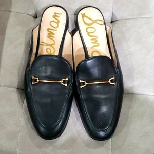SamEdelman Black Leather Flat Slide. Size 9M